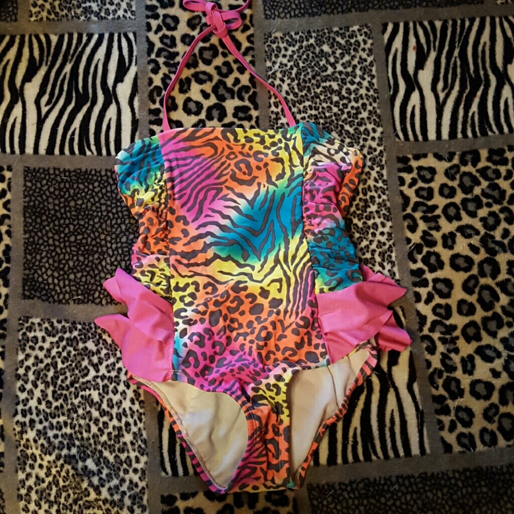 Girl's Animal Print Swim Suit